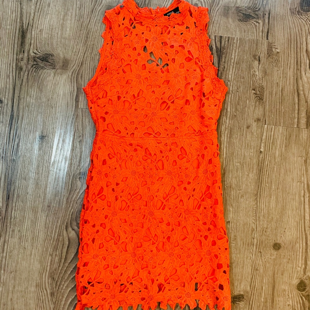 Orange Lace dress